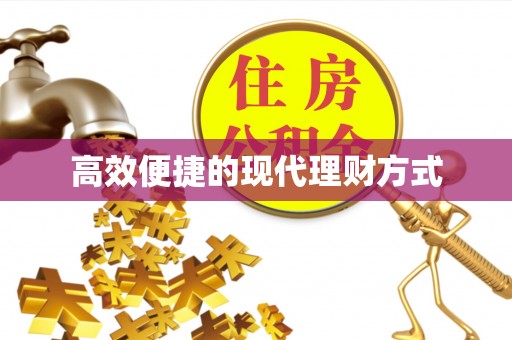 崇左高效便捷的现代理财方式